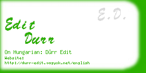 edit durr business card